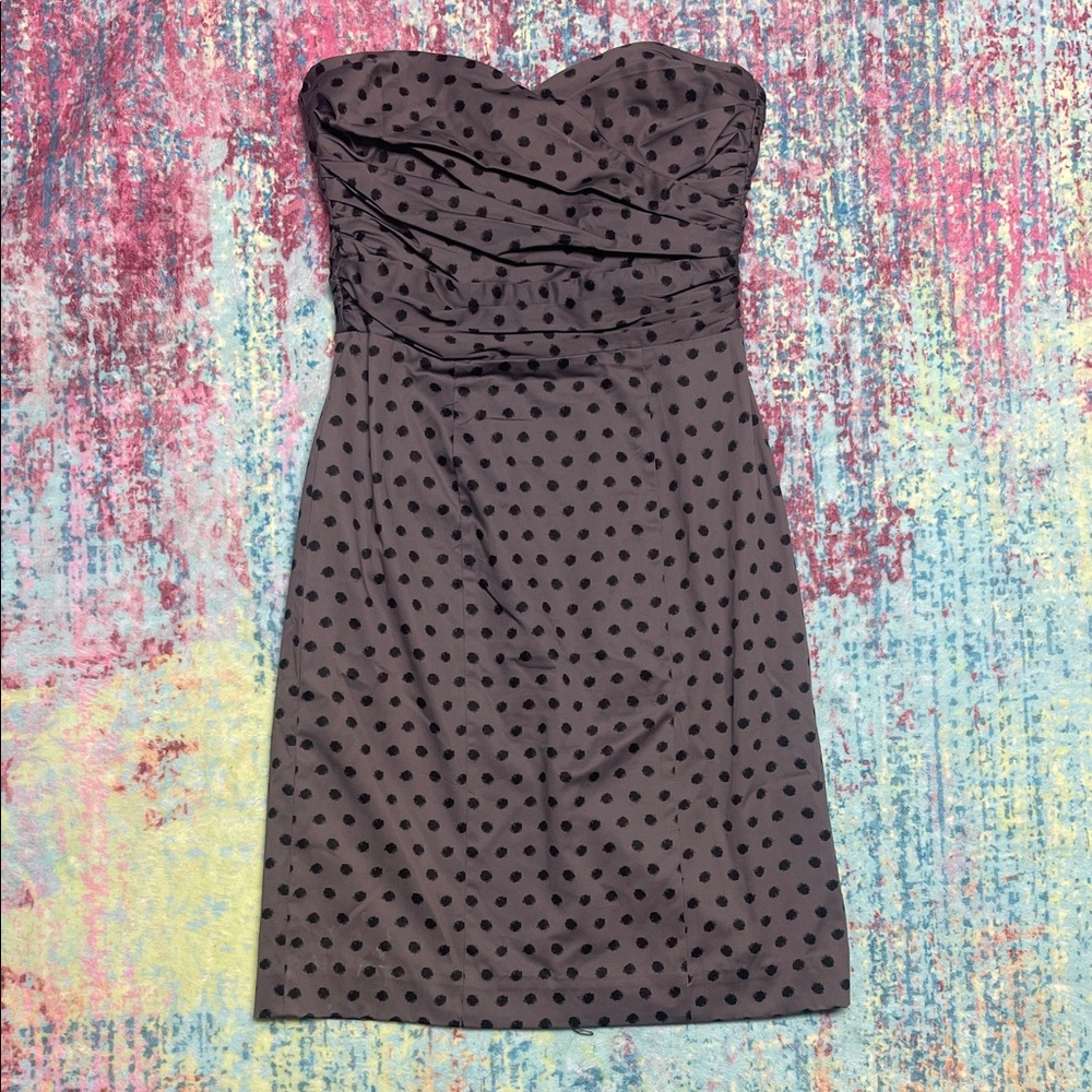 H&M Strapless Polka Dot Dress - Black and Gray